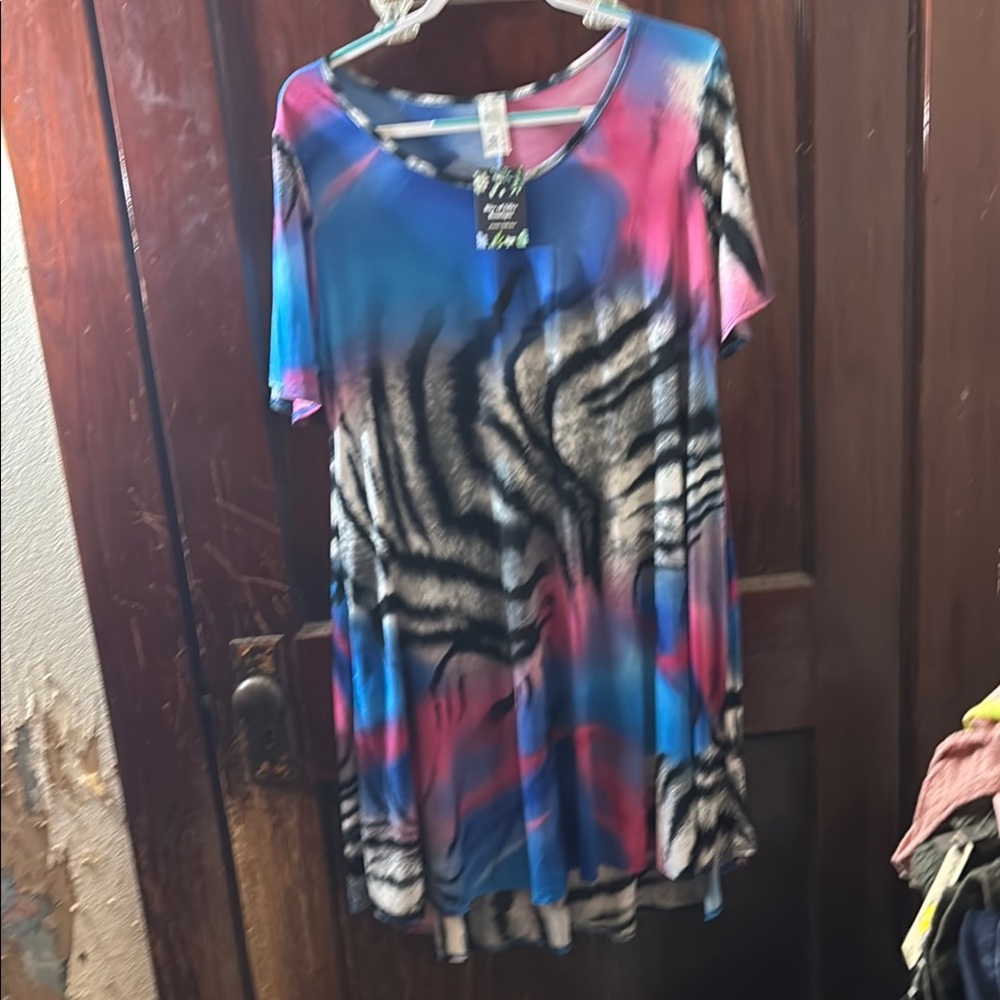 Multicolor Zebra Print Dress
